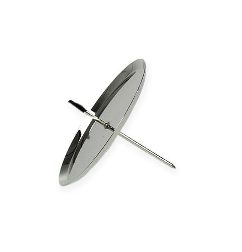 Ljusstake silver Ø8cm 4 st