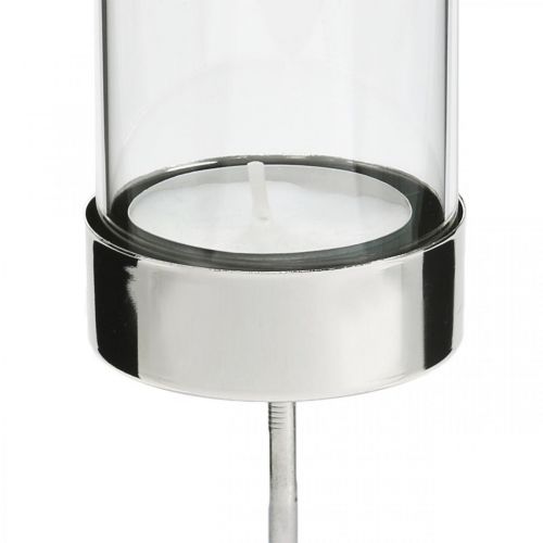 Artikel Plug-in ljushållare metall/glas Ø5cm H19cm 4st