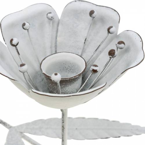 Floristik24 Vårdekoration, ljusstakeblommaform, bröllopsdekoration, metallbordsdekoration