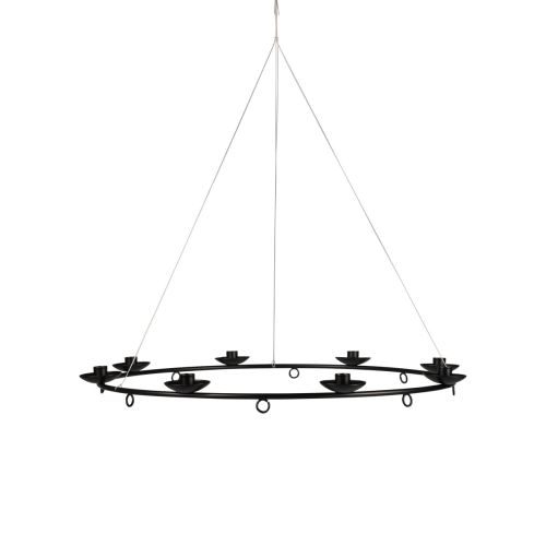Floristik24 Ljusstake svart hängande ljusstake ljusstake Ø39cm