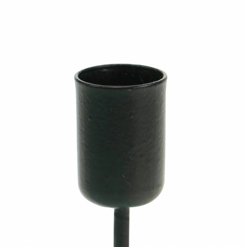 Floristik24 Ljusstake liten svart H7cm Ø12,5mm 8 st