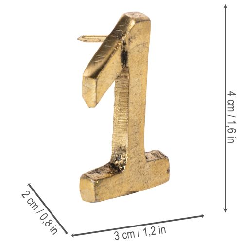 Adventsljusstift, siffrorna 1 till 4, set om 4, 4 cm, 4 stycken | Floristik24.se