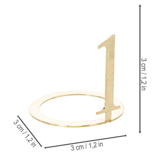 Ljusring med koniska ljusnummerset för adventskrans 3 cm 4 st | Floristik24.se
