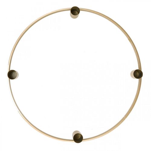 Artikel Ljusring ljusstake metall matt guld Ø35cm