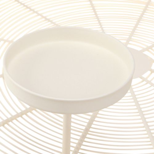 Floristik24 Ljusskål ljushållare 4 blockljus krämfärgade Ø45cm