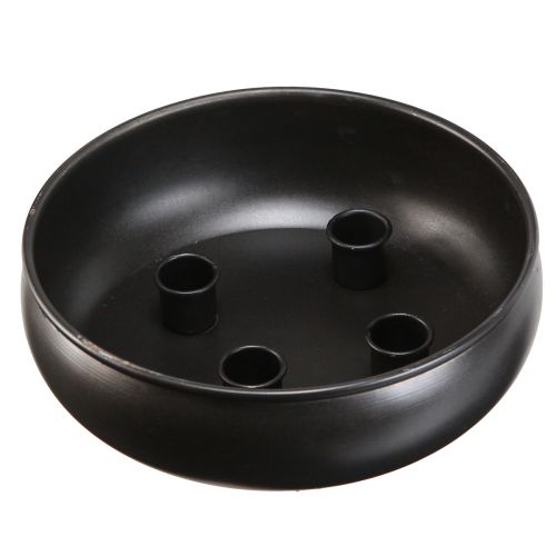 Floristik24 Ljusskål svart pinneljusstake med magneter Ø20cm