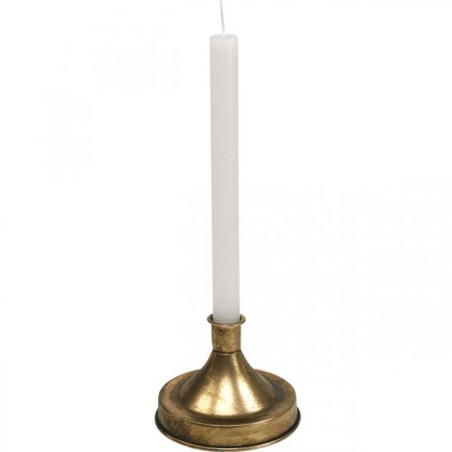 Floristik24 Ljusstake Guld Metall Ljusstake Antik Look H8,5cm