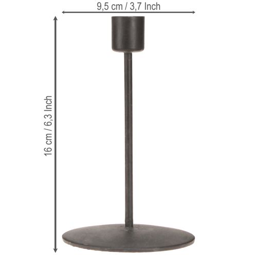 Artikel Ljusstake metall ljusstake antik brun H16cm 2 st