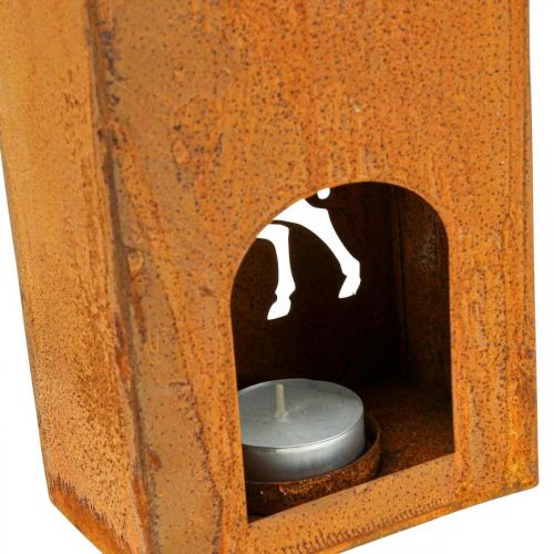 Floristik24 Värmeljushållare jul patina rådjursljus 35x11cm