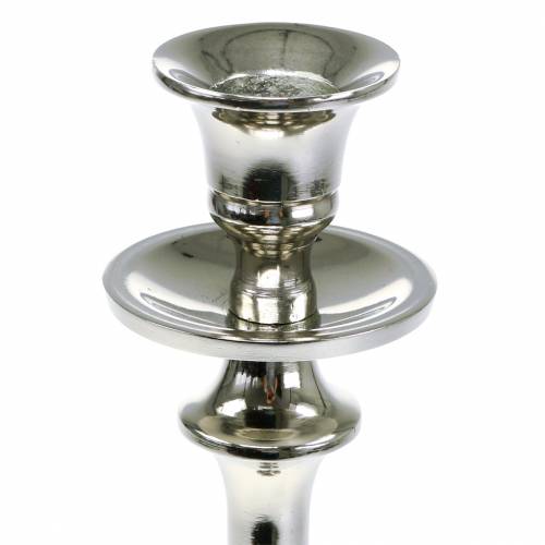 Floristik24 Ljusstake silver H35cm