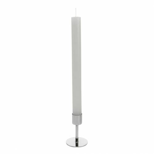 Floristik24 Ljushållare i metall för avsmalnande ljus silver Ø2,2cm H7,3cm 4 stycken