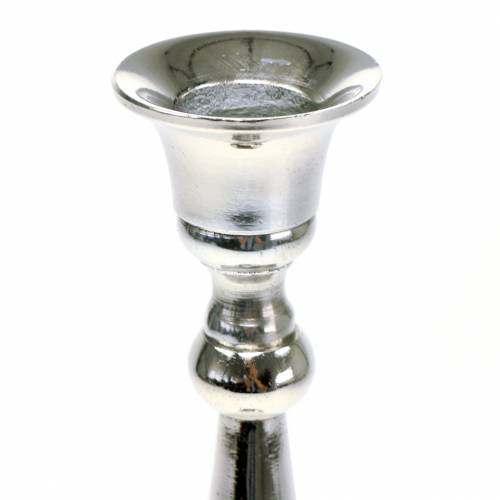 Floristik24 Ljusstakar silver set på 2 H27cm