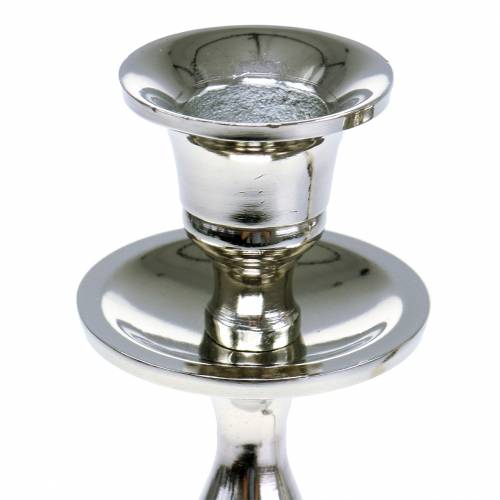 Floristik24 Ljusstake silveruppsättning av 2 H29cm