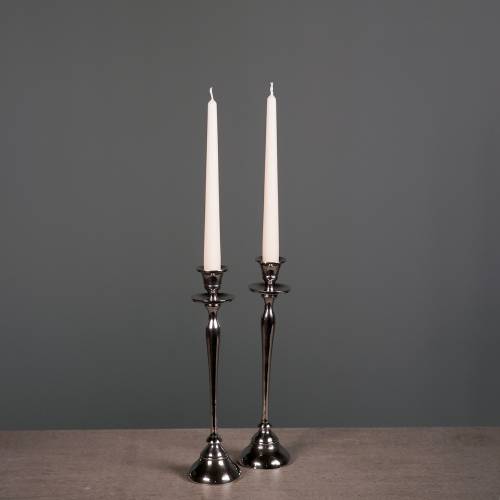 Floristik24 Ljusstake silveruppsättning av 2 H29cm