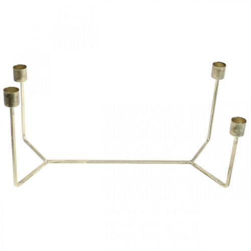 Artikel Ljusstake för ljusbricka champagne metall 37 × 17 × 18cm
