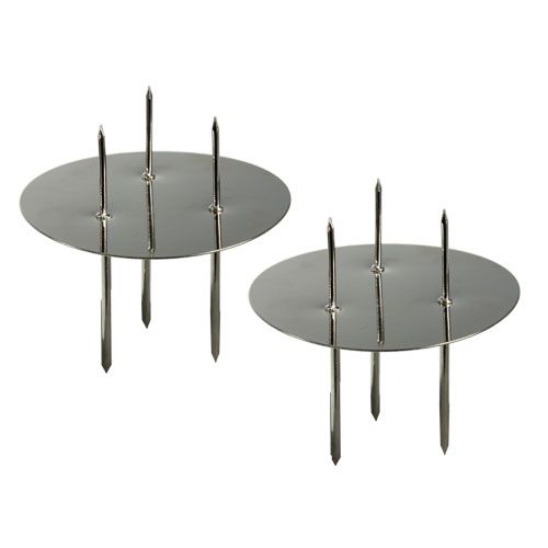 Floristik24 Ljusstakar silver Ø6cm 12st