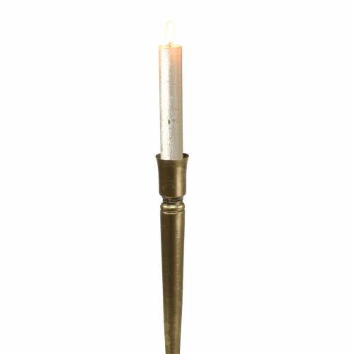 Floristik24 Ljusstake mässingsfärgad metall antik look Ø8cm H53,5cm