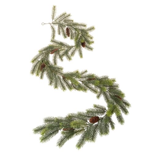 Dekorativ tallgräs, konstgjord girlang för vinterarrangemang, 190 cm | Floristik24.se