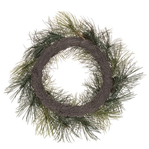 Konstgjord krans av tallkvistar med kottar 60 cm | Floristik24.se