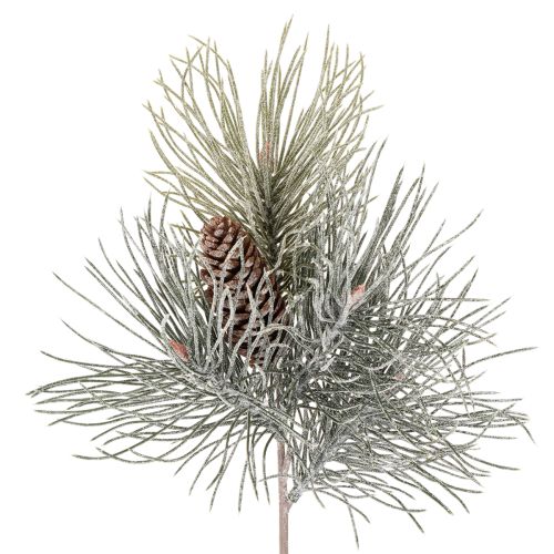 Konstgjord tallgren med kottar, vinterig, 40 cm köpa | Floristik24.se