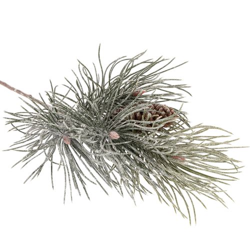 Konstgjord tallgren med kottar, vinterig, 40 cm | Floristik24.se