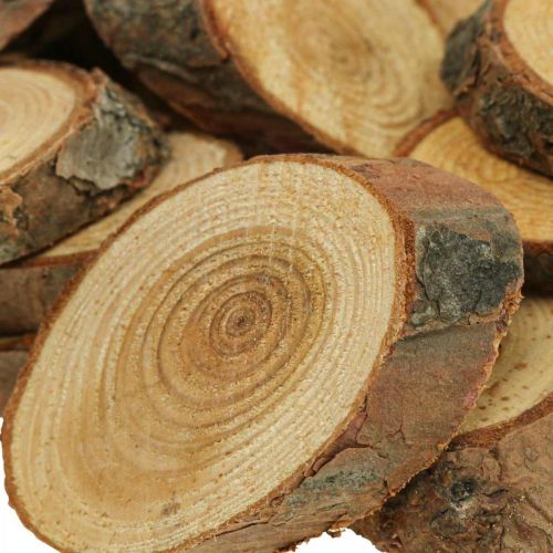 Artikel Träskivor deco strössel trä furu oval Ø4-5cm 500g