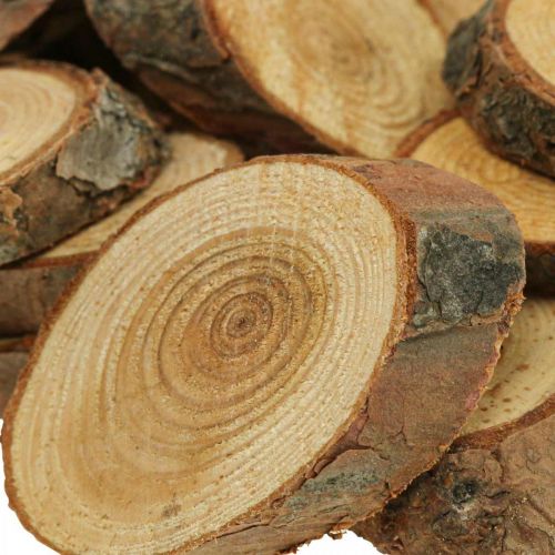 Floristik24 Träskivor deco strössel trä furu oval Ø4-5cm 500g