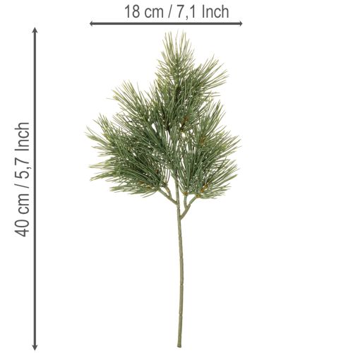 Konstgjord tallgren för vinterdekorationer, 40 cm, 4 stycken | Floristik24.se