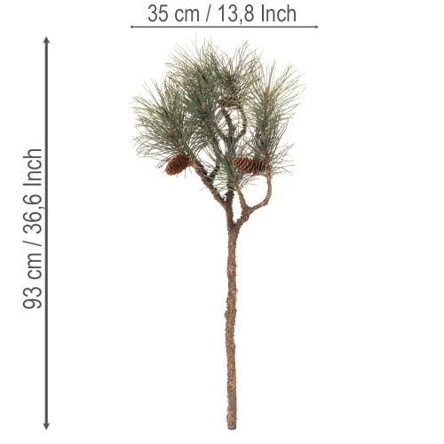 Konstgjord tallkvist med kottar, vardagsrumsdekoration, 93 cm | Floristik24.se
