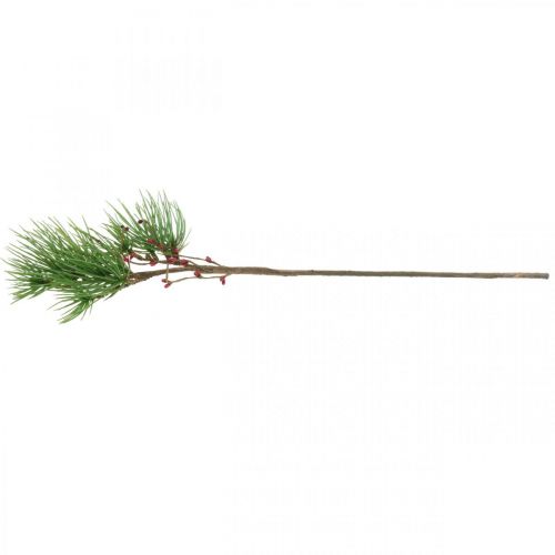 Floristik24 Dekorativ gren Konstnärlig gren med bär gröna, röda 58 cm