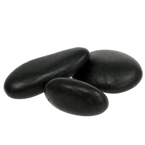 Floristik24 Pebbles svart 4cm - 7cm 1kg
