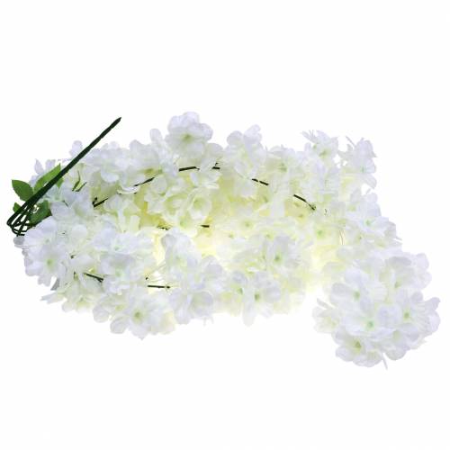 Artikel Körsbärsblomsgren med 5 grenar vit konstgjord 75cm