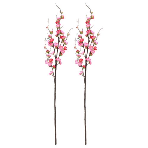 Artikel Körsbärsblom Gren Dekoration Konstgjord gren Mörk Rosa 96cm 2st