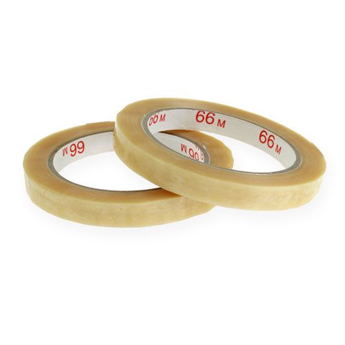 Floristik24 Tejp 12mm x 66m PVC neutral 12 st