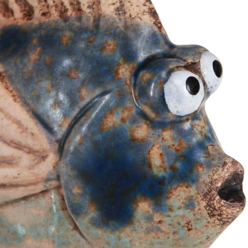 Artikel Liten fisk rolig keramik dekoration blå assorterad 6-9cm 4 st
