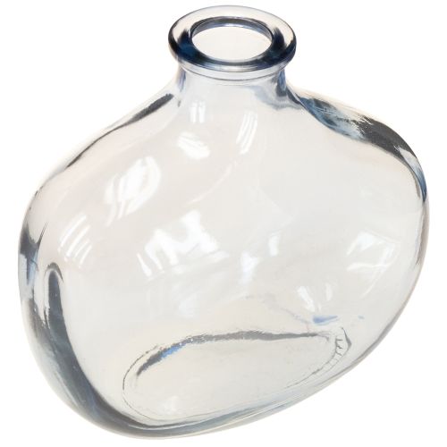 Liten glasvas, modern, genomskinlig minivas, glas, 11×6×10 cm, 3 st