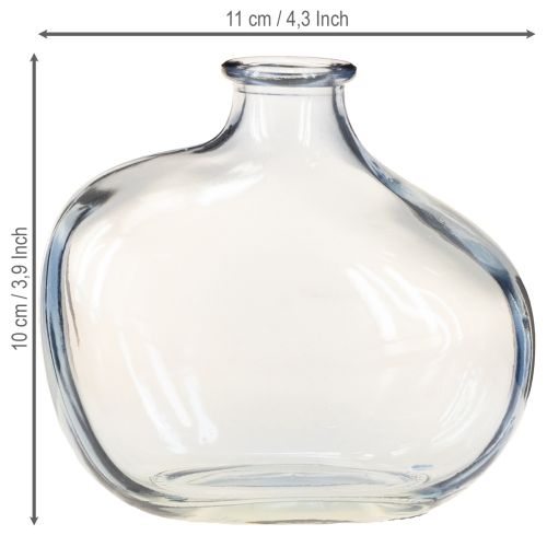 Artikel Liten glasvas, modern, genomskinlig minivas, glas, 11×6×10 cm, 3 st