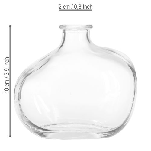 Artikel Liten glasvas, modern minivas, klarglas 11×6×10 cm