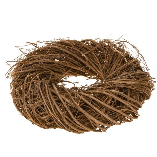 Artikel Liten krans av kvistar, dekorativ krans av naturalm, Ø25cm
