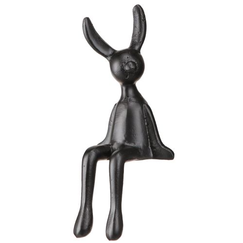 Artikel Liten påskhare kant pall metall svart 9×9×21cm
