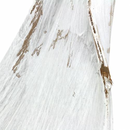 Artikel Kokosskål kokosblad vittvättad naturlig dekoration 35cm