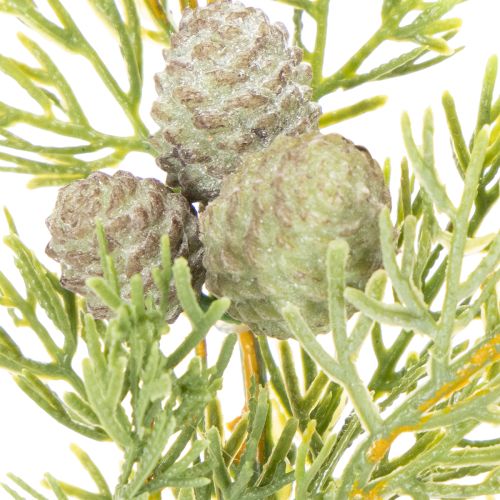 Konstgjord barrgren med kottar som konstgjord bordsdekoration, 39 cm, 4 stycken | Floristik24.se
