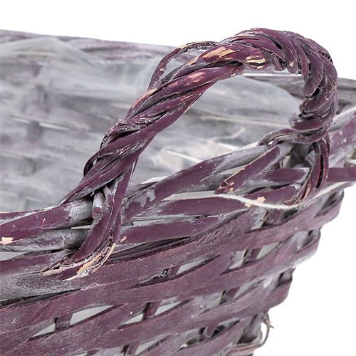 Floristik24 Fyrkantig korg 29cm x 23cm H10cm mörk lila