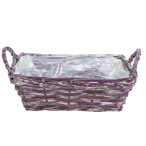 Floristik24 Korg kvadratisk lila 25 cm x 18 cm H10cm