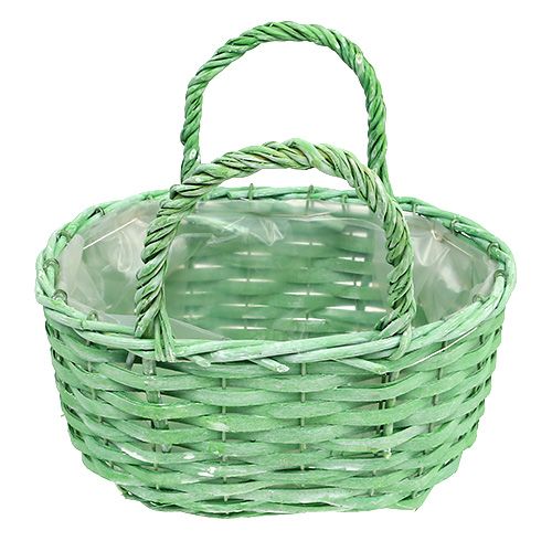 Floristik24 Plantkorg oval grön 25cm x 17cm H14.5cm