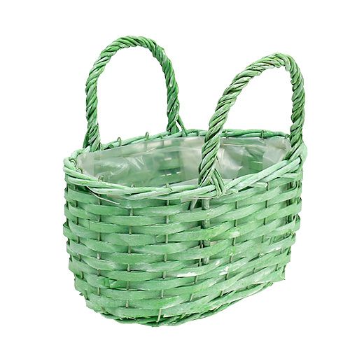 Floristik24 Plantkorg oval grön 25cm x 17cm H14.5cm