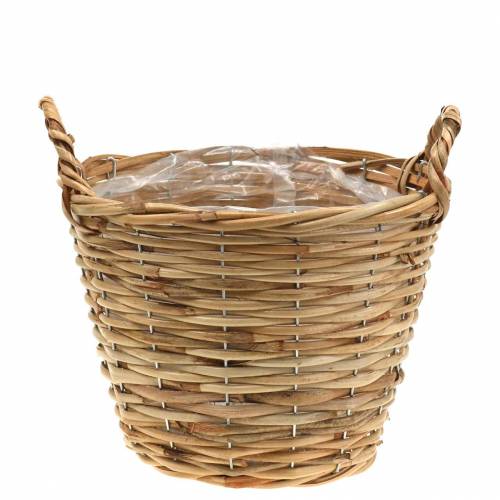 Floristik24 Korg flätad korg Ø25cm hög 20cm blomkorg för plantering