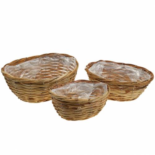 Korgblommkorg x3 oval set med tre storlekar mycket stabil Korgblommkorg x3 oval set med tre storlekar mycket stabil