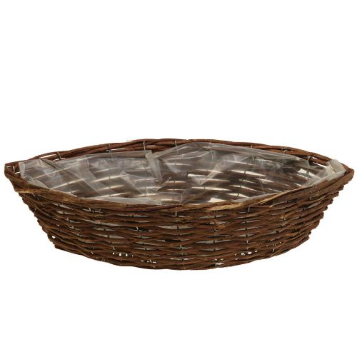 Floristik24 Korg flätad växtkorg växtbåt L44cm H11cm