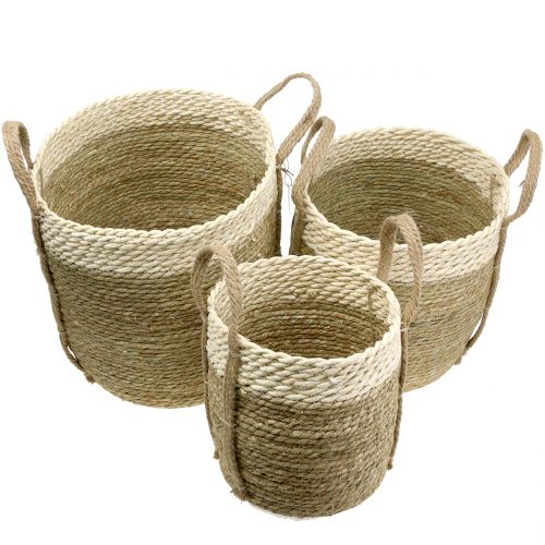Floristik24 Sisal korg Ø37 / 30 / 25cm 3st